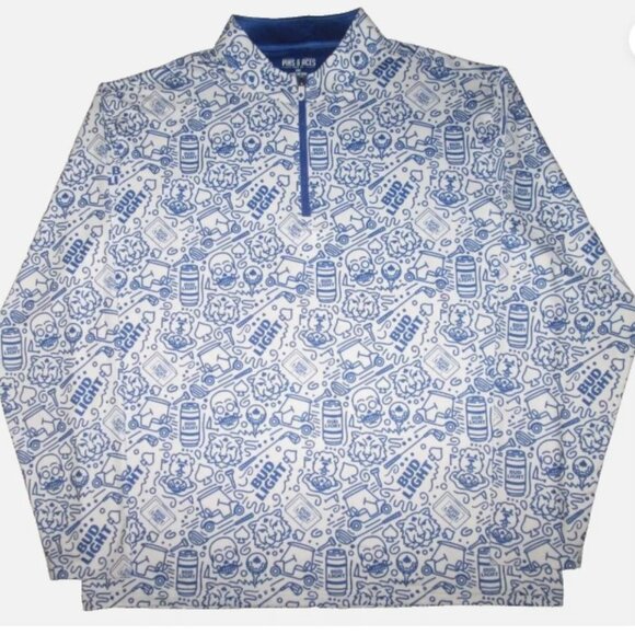 Pins & Aces Golf Co. Bud Light 1/4 Zip Pullover Men's XXXL - Picture 1 of 5